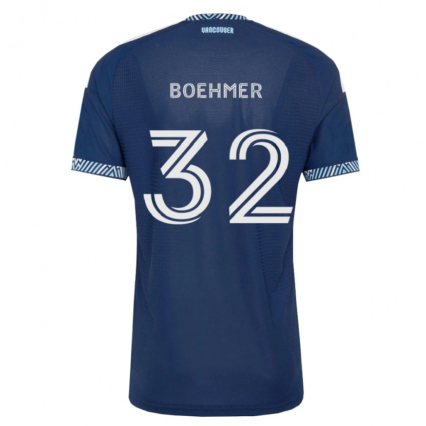 Danxen Barn Isaac Boehmer #32 Dyp Blå Hvit Bortetrøye Drakt Trøye 2026/27 Skjorter T-Skjorte