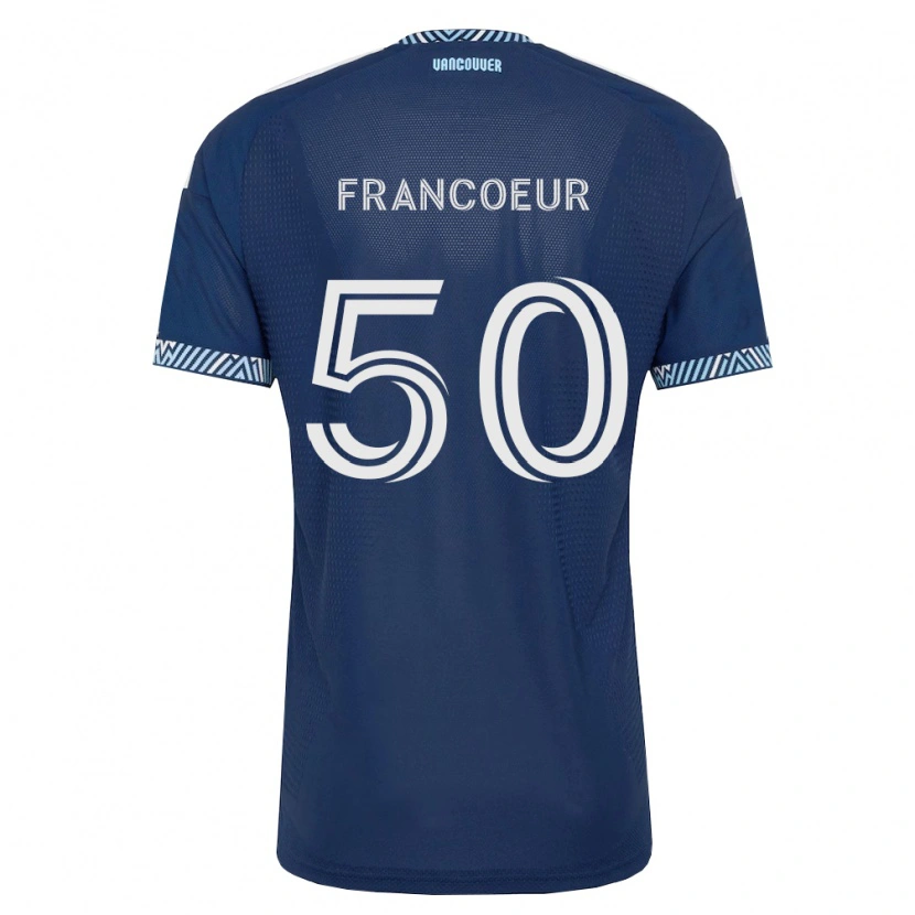 Danxen Barn Isaac Francoeur #50 Dyp Blå Hvit Bortetrøye Drakt Trøye 2026/27 Skjorter T-Skjorte