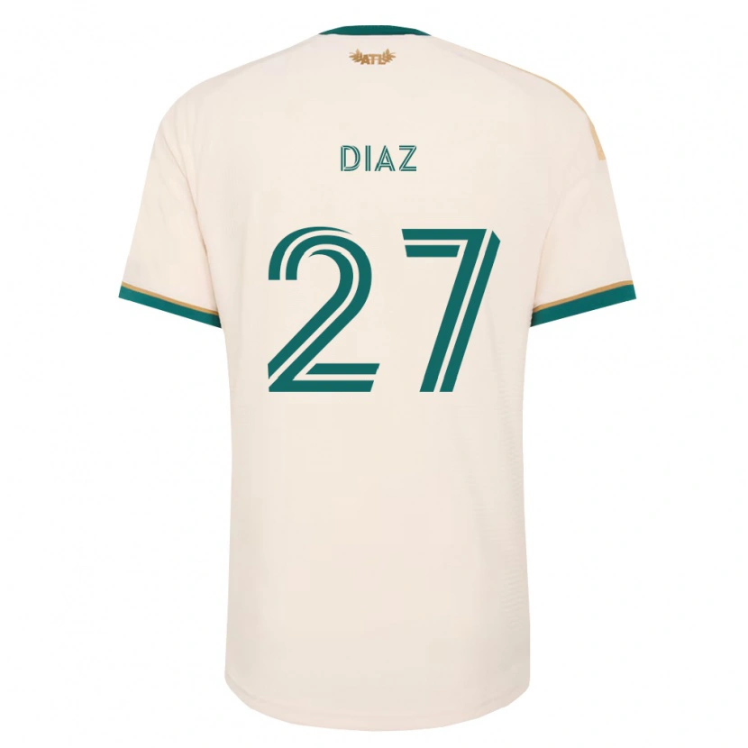 Danxen Barn Paulo Díaz #27 Champagne Grønn Bortetrøye Drakt Trøye 2026/27 Skjorter T-Skjorte