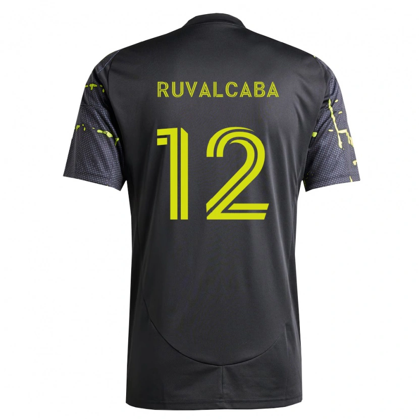 Danxen Barn Cesar Ruvalcaba #12 Fluorescerende Gul Svart Bortetrøye Drakt Trøye 2026/27 Skjorter T-Skjorte