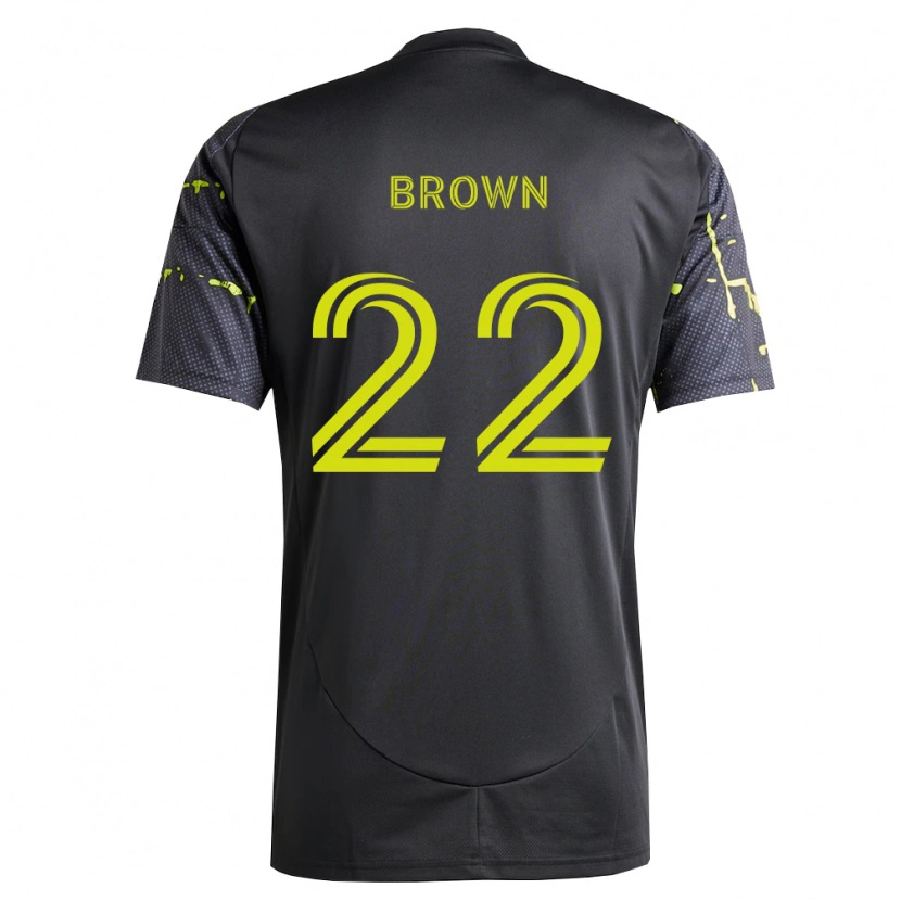 Danxen Barn Tristan Brown #22 Fluorescerende Gul Svart Bortetrøye Drakt Trøye 2026/27 Skjorter T-Skjorte