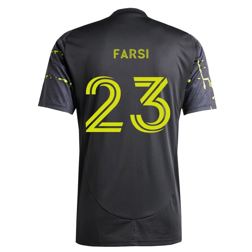 Danxen Barn Mohamed Farsi #23 Fluorescerende Gul Svart Bortetrøye Drakt Trøye 2026/27 Skjorter T-Skjorte
