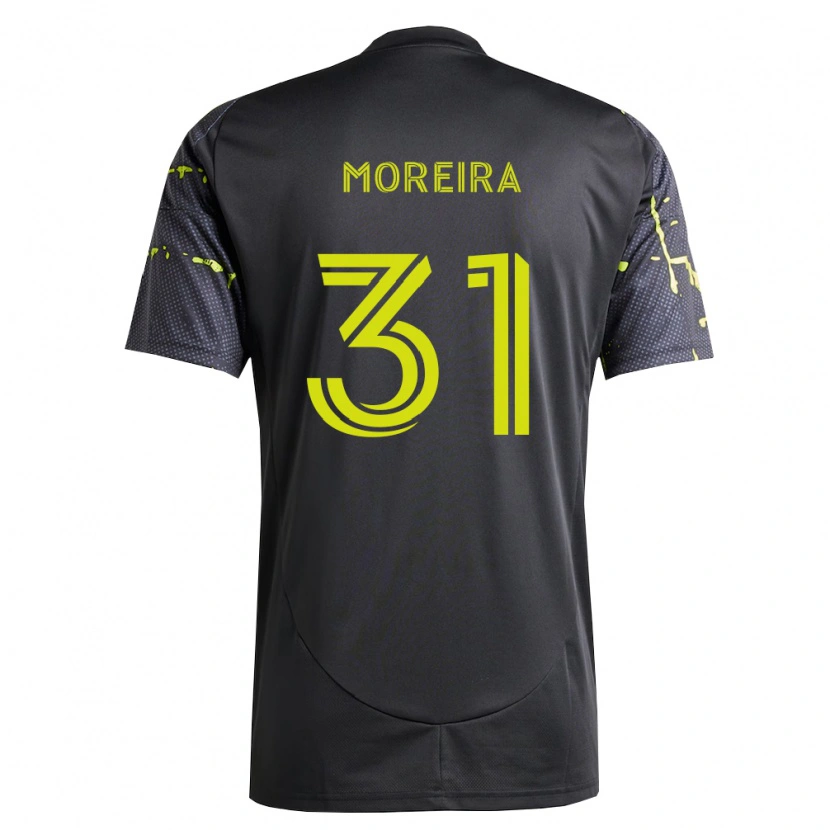 Danxen Barn Steven Moreira #31 Fluorescerende Gul Svart Bortetrøye Drakt Trøye 2026/27 Skjorter T-Skjorte