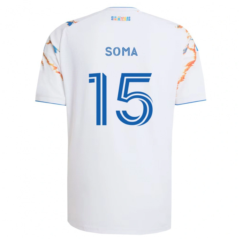 Danxen Barn Pedro Soma #15 Hvit Oransje Blå Bortetrøye Drakt Trøye 2026/27 Skjorter T-Skjorte