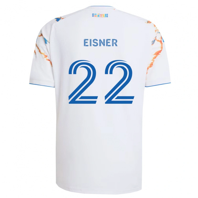 Danxen Barn Wilson Eisner #22 Hvit Oransje Blå Bortetrøye Drakt Trøye 2026/27 Skjorter T-Skjorte