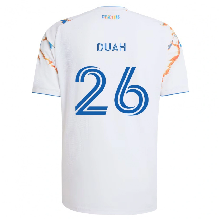 Danxen Barn Manu Duah #26 Hvit Oransje Blå Bortetrøye Drakt Trøye 2026/27 Skjorter T-Skjorte