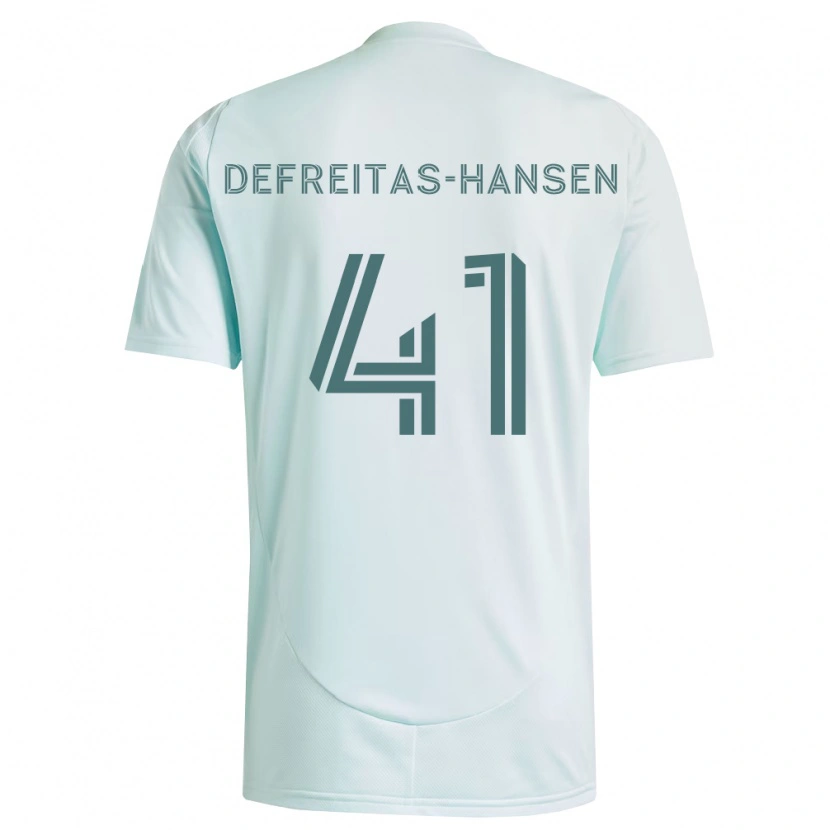 Danxen Barn Nicolas Hansen #41 Hvit Lys Grønn Bortetrøye Drakt Trøye 2026/27 Skjorter T-Skjorte