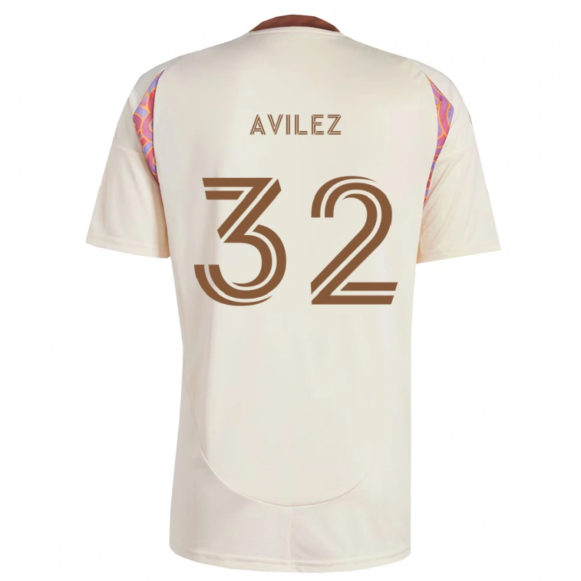 Danxen Barn Oscar Avilez #32 Off-White Rosa Bortetrøye Drakt Trøye 2026/27 Skjorter T-Skjorte