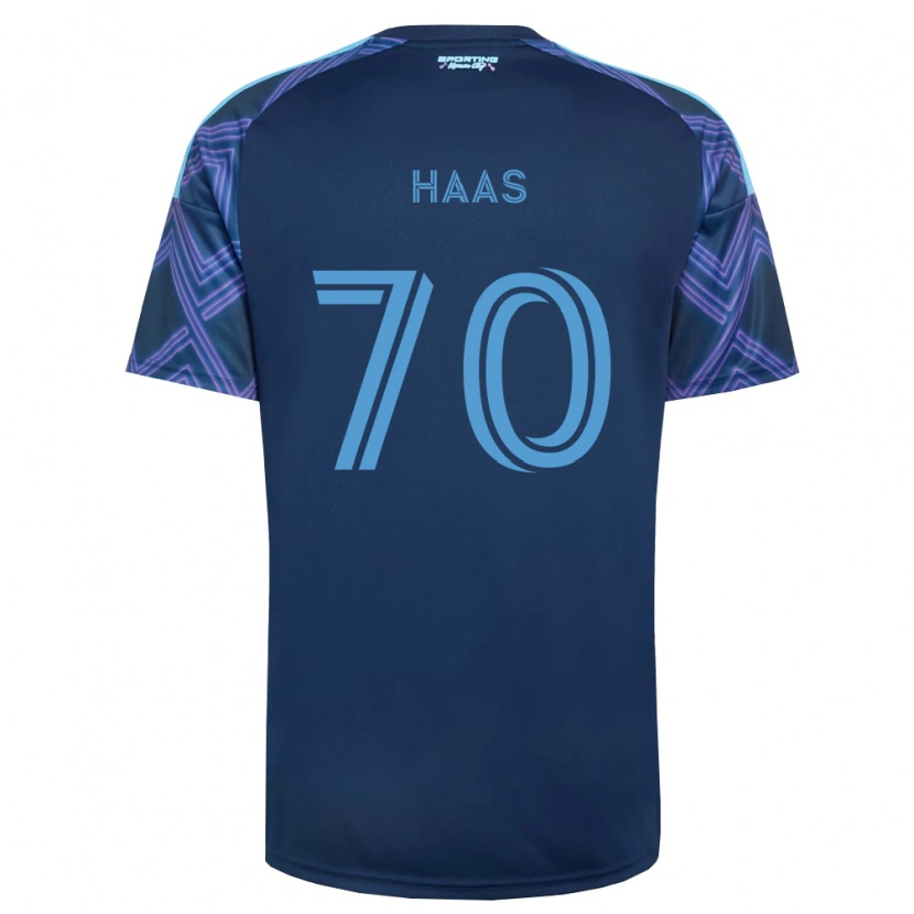 Danxen Barn Ty Haas #70 Kongelig Blå Lilla Bortetrøye Drakt Trøye 2026/27 Skjorter T-Skjorte