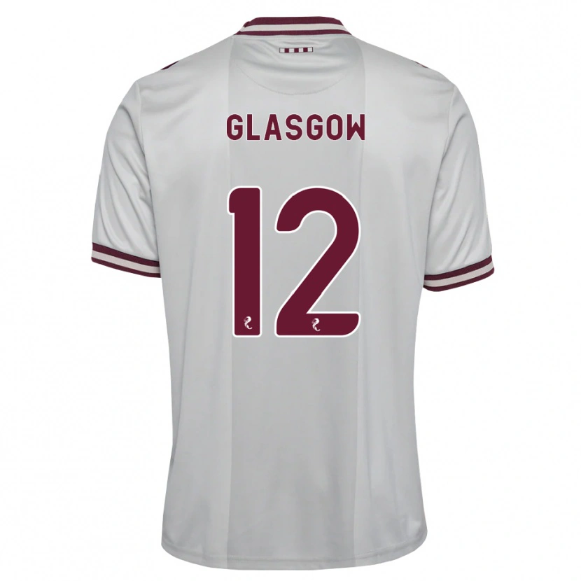 Danxen Barn Euan Glasgow #12 Hvit Burgunder Bortetrøye Drakt Trøye 2026/27 Skjorter T-Skjorte