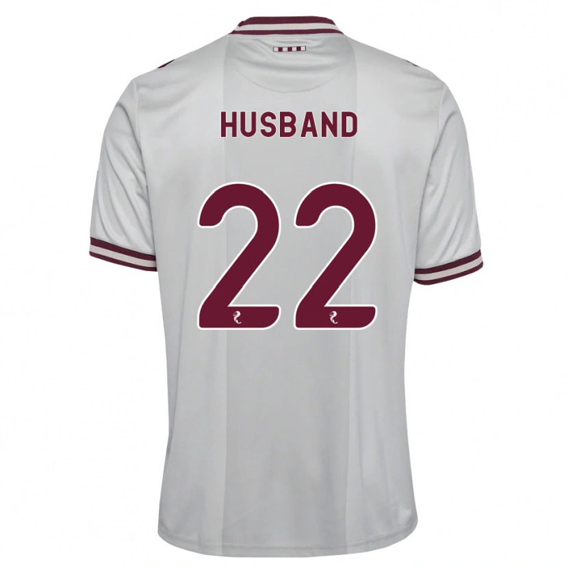 Danxen Barn Jessica Husband #22 Hvit Burgunder Bortetrøye Drakt Trøye 2026/27 Skjorter T-Skjorte