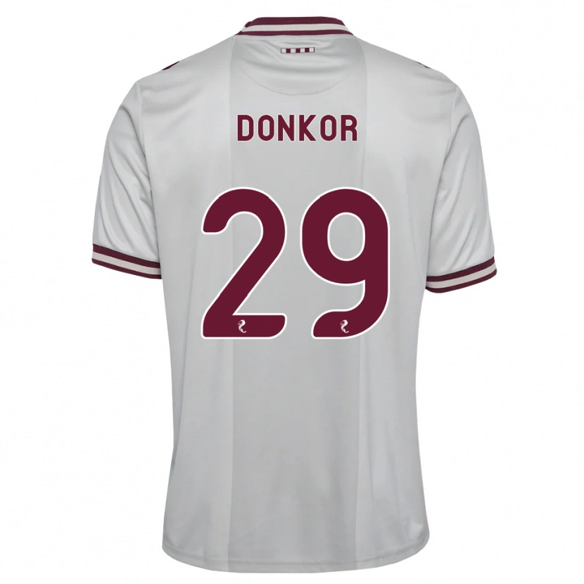 Danxen Barn Jaedon Donkor #29 Hvit Burgunder Bortetrøye Drakt Trøye 2026/27 Skjorter T-Skjorte