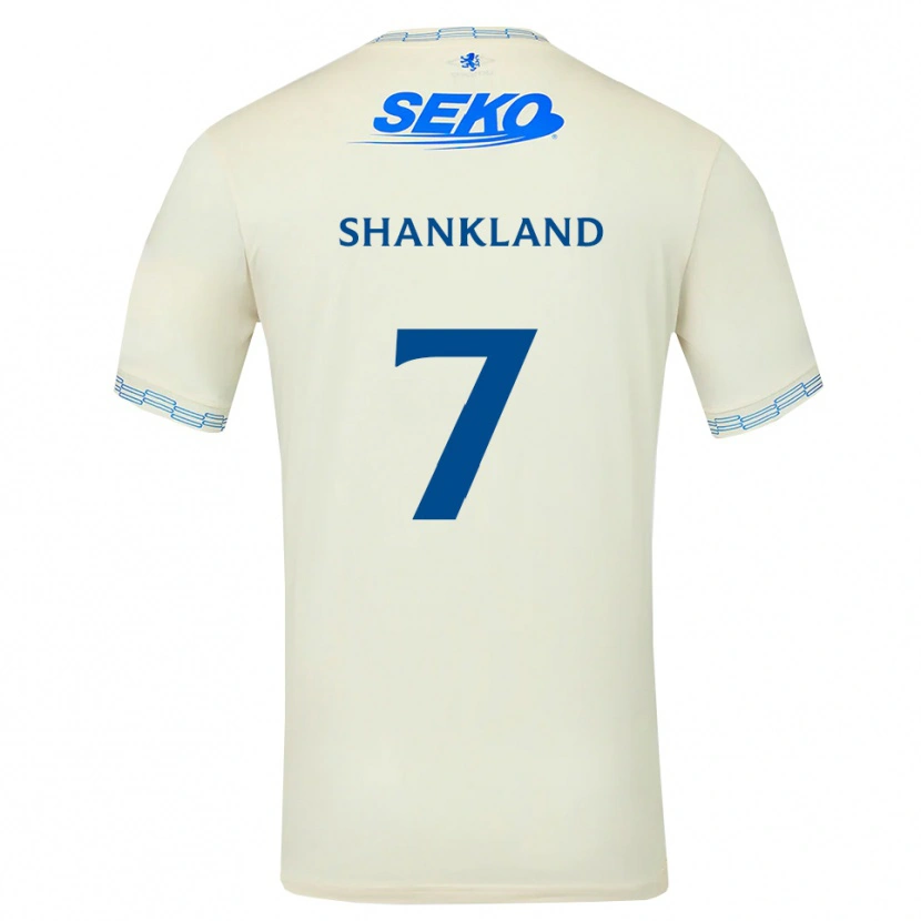 Danxen Barn Lawrence Shankland #7 Dyp Himmelblå Hvit Bortetrøye Drakt Trøye 2026/27 Skjorter T-Skjorte