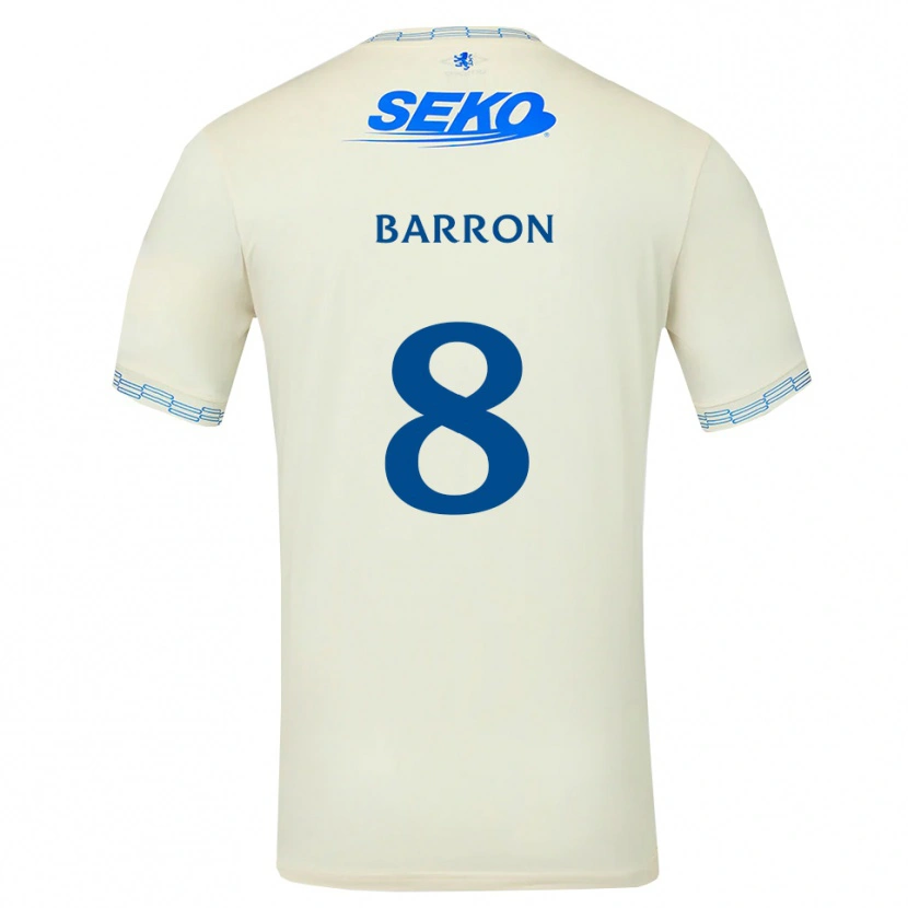 Danxen Barn Connor Barron #8 Dyp Himmelblå Hvit Bortetrøye Drakt Trøye 2026/27 Skjorter T-Skjorte