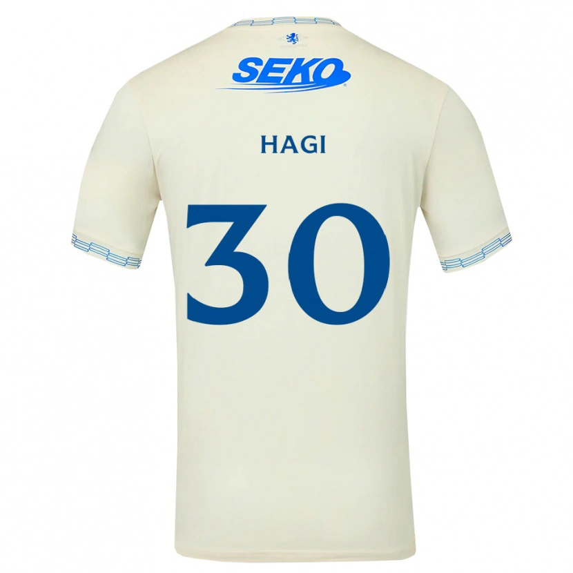 Danxen Barn Ianis Hagi #30 Dyp Himmelblå Hvit Bortetrøye Drakt Trøye 2026/27 Skjorter T-Skjorte