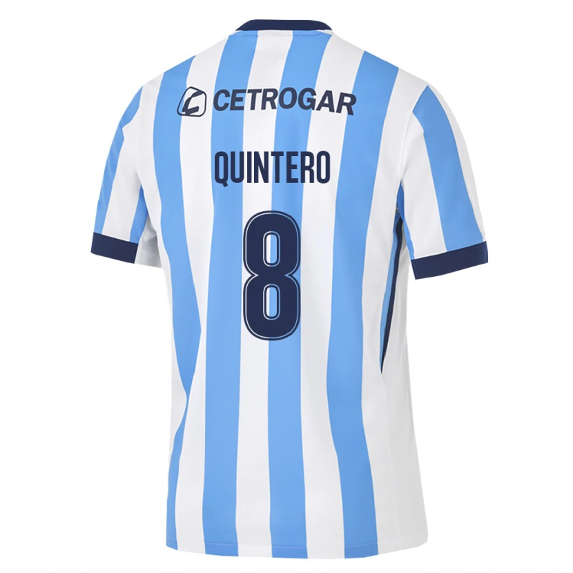 Danxen Mann Juan Fernando Quintero #8 Lyseblå Hvit Svart Hjemmetrøye Drakt Trøye 2026/27 Skjorter T-Skjorte