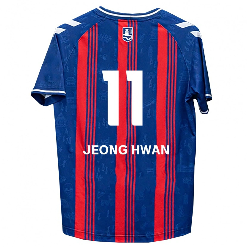 Danxen Mann Jeong-Hwan Kim #11 Blå Rød Hvit Hjemmetrøye Drakt Trøye 2026/27 Skjorter T-Skjorte