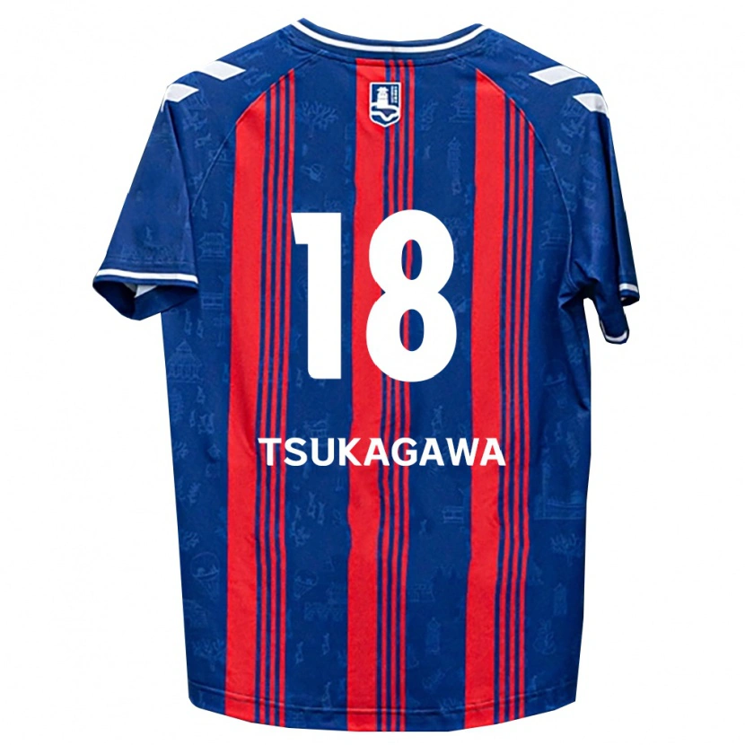 Danxen Mann Koki Tsukagawa #18 Blå Rød Hvit Hjemmetrøye Drakt Trøye 2026/27 Skjorter T-Skjorte