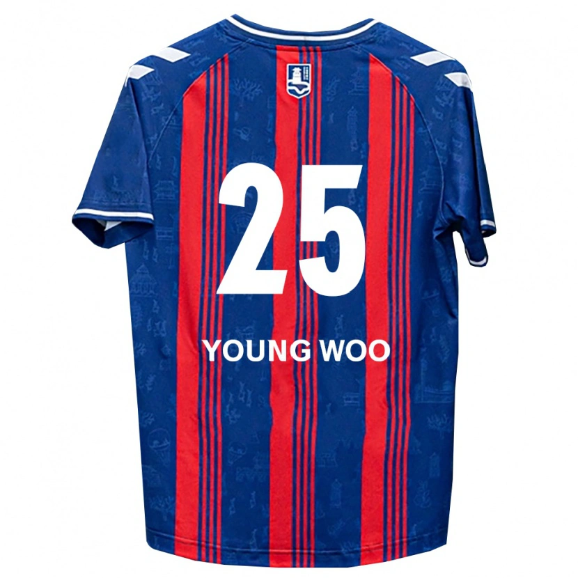 Danxen Mann Young-Woo Jang #25 Blå Rød Hvit Hjemmetrøye Drakt Trøye 2026/27 Skjorter T-Skjorte