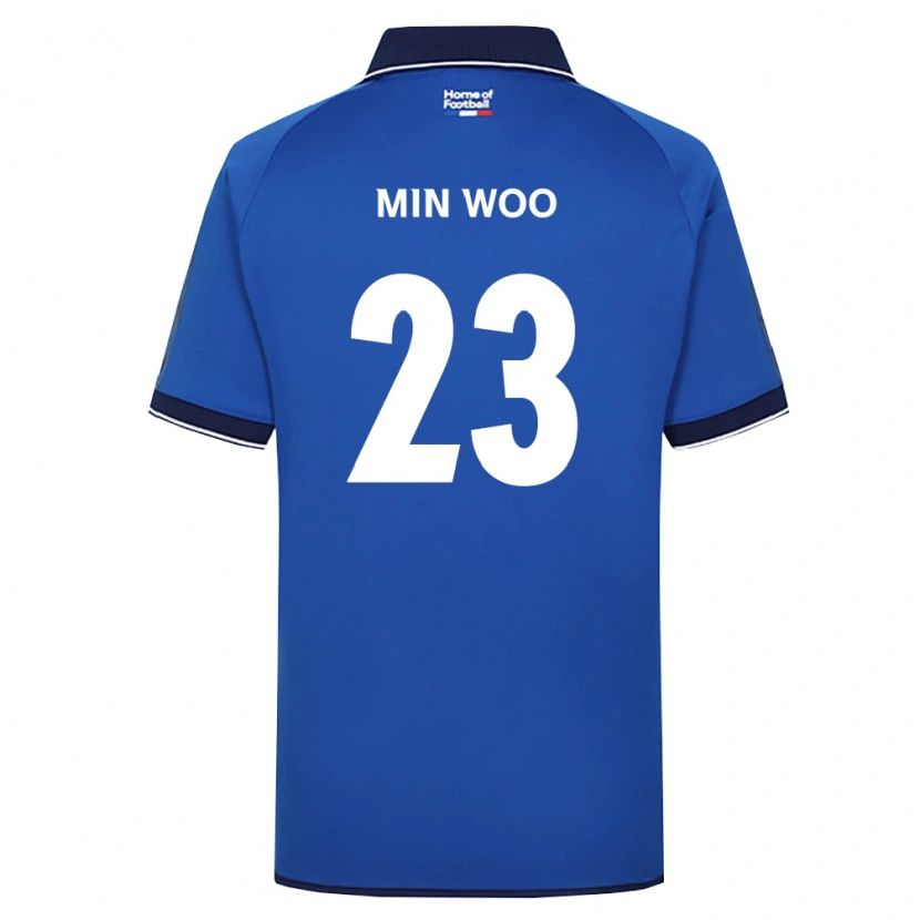 Danxen Mann Min-Woo Kim #23 Kongelig Blå Hvit Rød Hjemmetrøye Drakt Trøye 2026/27 Skjorter T-Skjorte