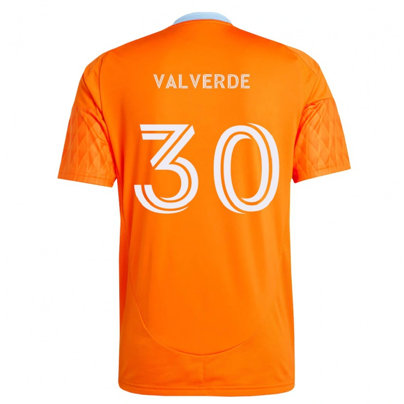 Danxen Mann Jefferson Valverde #30 Oransje Hvit Hjemmetrøye Drakt Trøye 2026/27 Skjorter T-Skjorte
