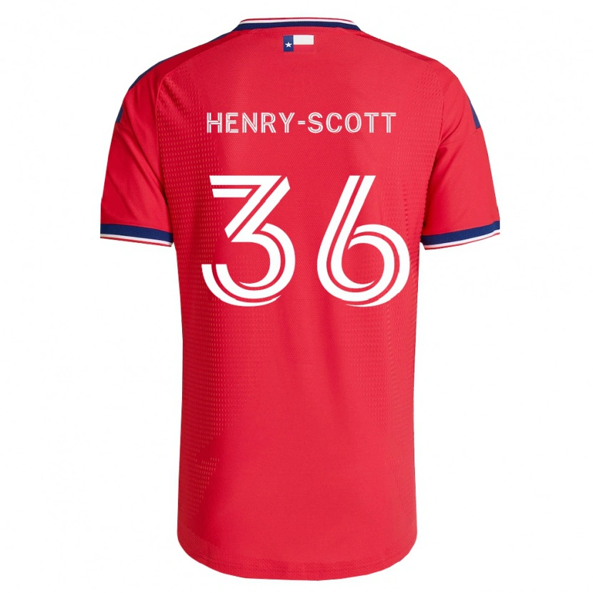 Danxen Mann Malik Henry-Scott #36 Rød Blå Hvit Hjemmetrøye Drakt Trøye 2026/27 Skjorter T-Skjorte