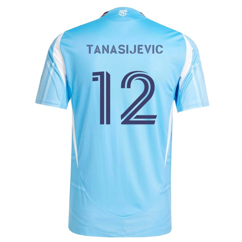Danxen Mann Strahinja Tanasijevic #12 Himmel Blå Hvit Hjemmetrøye Drakt Trøye 2026/27 Skjorter T-Skjorte
