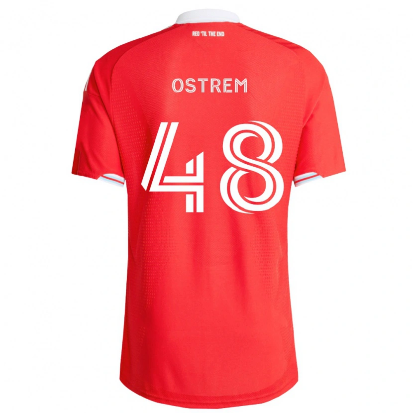 Danxen Mann Charlie Ostrem #48 Rød Dyp Blå Hvit Hjemmetrøye Drakt Trøye 2026/27 Skjorter T-Skjorte