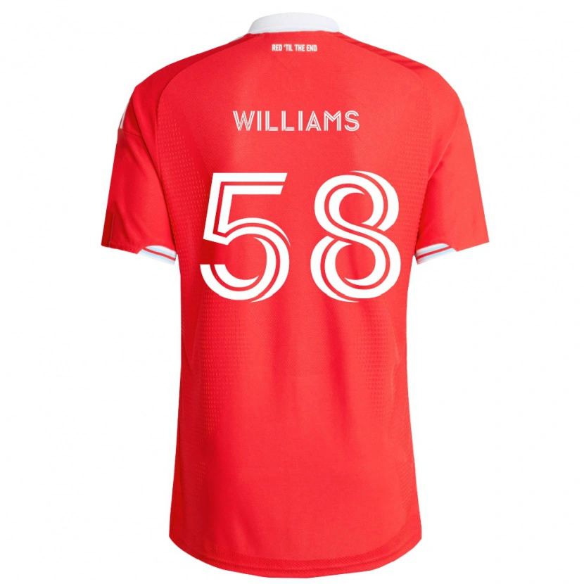 Danxen Mann Brody Williams #58 Rød Dyp Blå Hvit Hjemmetrøye Drakt Trøye 2026/27 Skjorter T-Skjorte