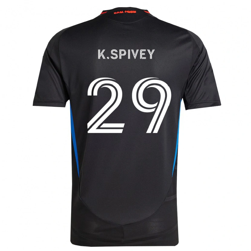 Danxen Mann Kaedren Spivey #29 Blå Hvit Svart Hjemmetrøye Drakt Trøye 2026/27 Skjorter T-Skjorte