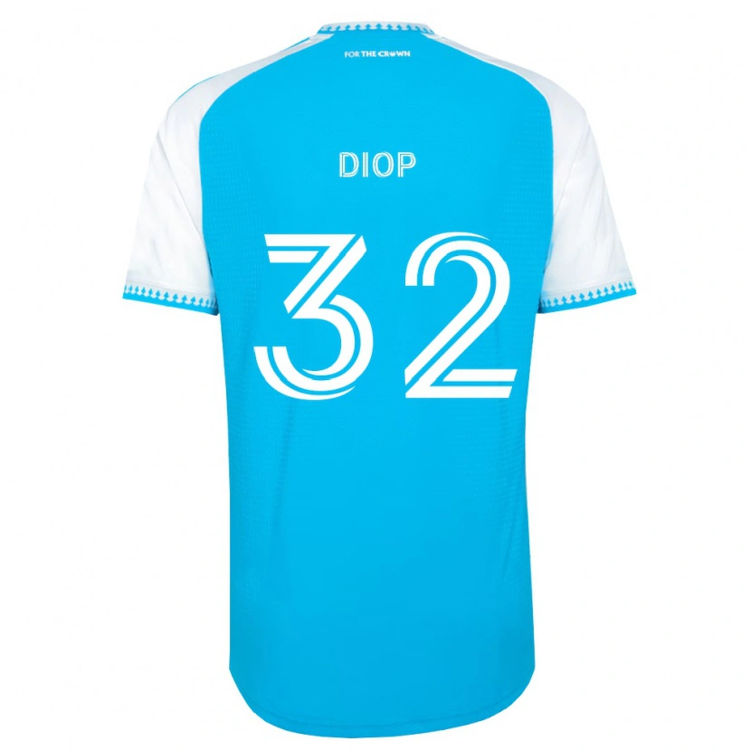 Danxen Mann Hamady Diop #32 Himmelblå Hvit Svart Hjemmetrøye Drakt Trøye 2026/27 Skjorter T-Skjorte