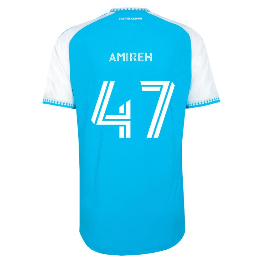 Danxen Mann Adam Amireh #47 Himmelblå Hvit Svart Hjemmetrøye Drakt Trøye 2026/27 Skjorter T-Skjorte