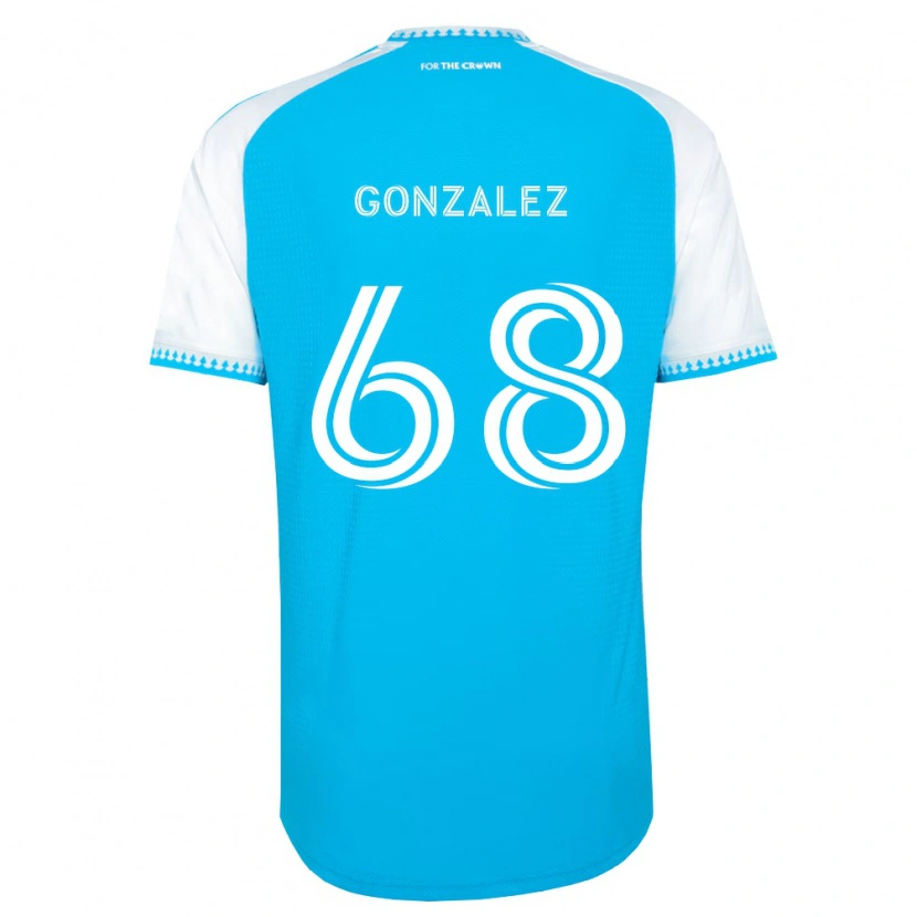 Danxen Mann Carlos Gonzalez #68 Himmelblå Hvit Svart Hjemmetrøye Drakt Trøye 2026/27 Skjorter T-Skjorte