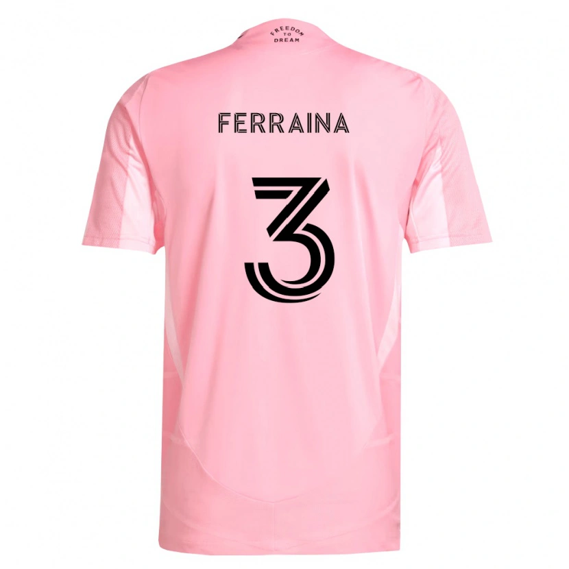 Danxen Mann Giovanni Ferraina #3 Rosa Svart Hjemmetrøye Drakt Trøye 2026/27 Skjorter T-Skjorte