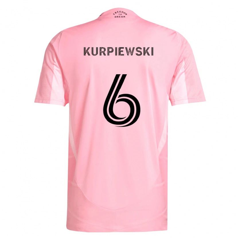 Danxen Mann Ethan Kurpiewski #6 Rosa Svart Hjemmetrøye Drakt Trøye 2026/27 Skjorter T-Skjorte