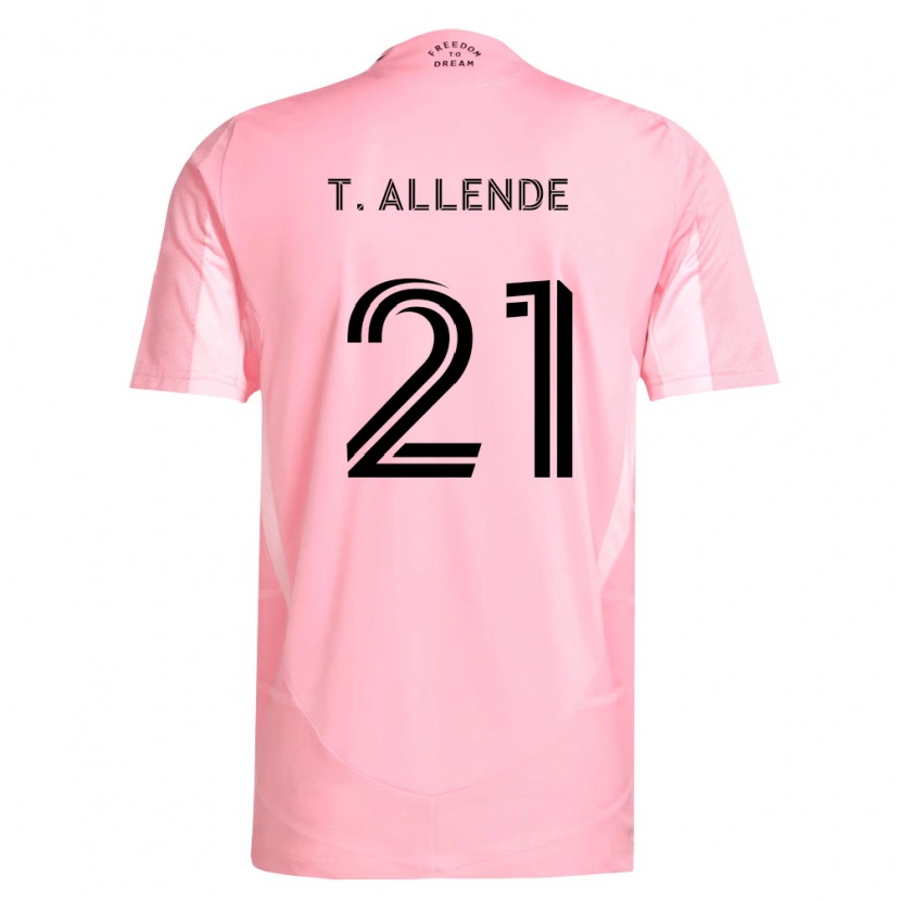 Danxen Mann Tadeo Allende #21 Rosa Svart Hjemmetrøye Drakt Trøye 2026/27 Skjorter T-Skjorte