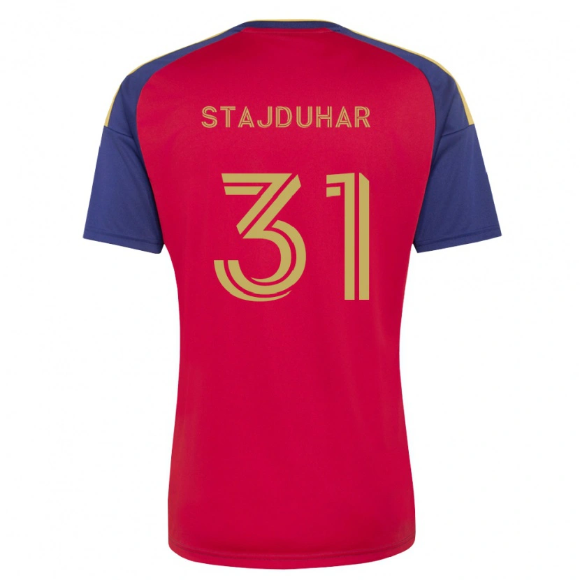 Danxen Mann Mason Stajduhar #31 Kongelig Blå Brun Rød Hjemmetrøye Drakt Trøye 2026/27 Skjorter T-Skjorte