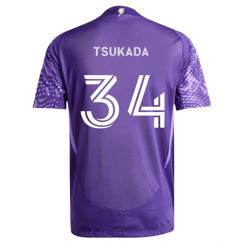 Danxen Mann Yutaro Tsukada #34 Lilla Hvit Hjemmetrøye Drakt Trøye 2026/27 Skjorter T-Skjorte