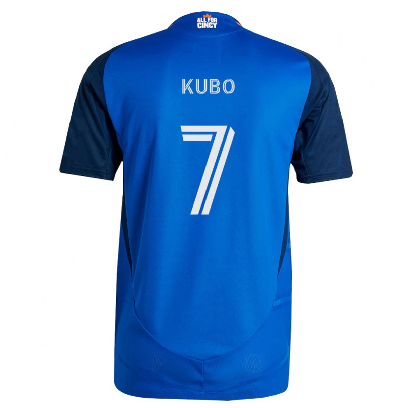 Danxen Mann Yuya Kubo #7 Kongelig Blå Oransje Hjemmetrøye Drakt Trøye 2026/27 Skjorter T-Skjorte