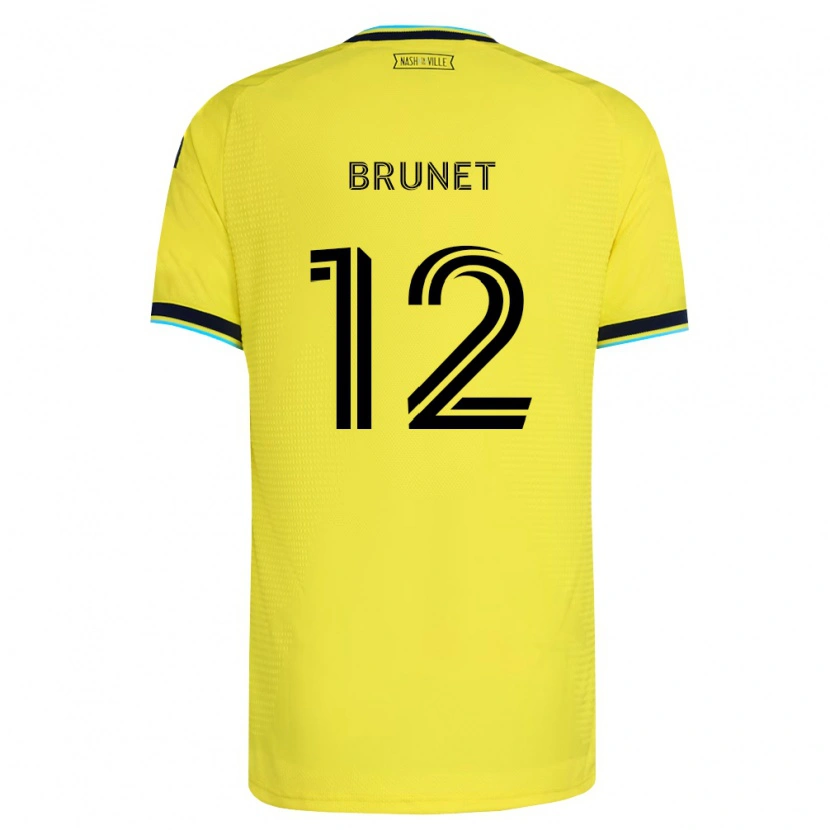 Danxen Mann Charles-Emile Brunet #12 Sterk Gul Marineblå Hjemmetrøye Drakt Trøye 2026/27 Skjorter T-Skjorte