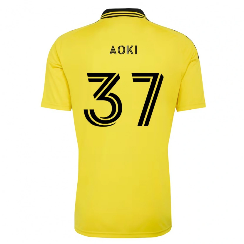 Danxen Mann Rui Aoki #37 Gul Svart Hjemmetrøye Drakt Trøye 2026/27 Skjorter T-Skjorte