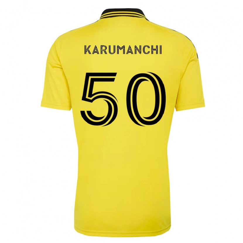 Danxen Mann Tarun Karumanchi #50 Gul Svart Hjemmetrøye Drakt Trøye 2026/27 Skjorter T-Skjorte