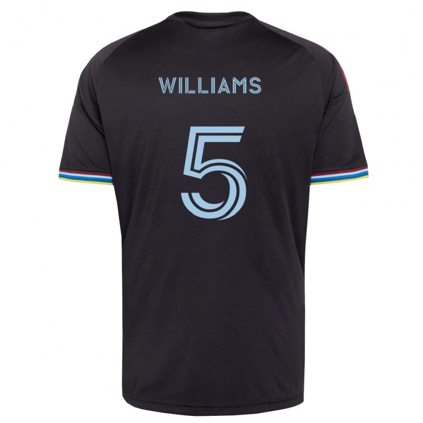 Danxen Mann Loïc Williams #5 Svart Himmelblå Hjemmetrøye Drakt Trøye 2026/27 Skjorter T-Skjorte