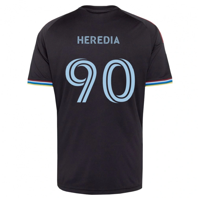 Danxen Mann Edgar Heredia #90 Svart Himmelblå Hjemmetrøye Drakt Trøye 2026/27 Skjorter T-Skjorte