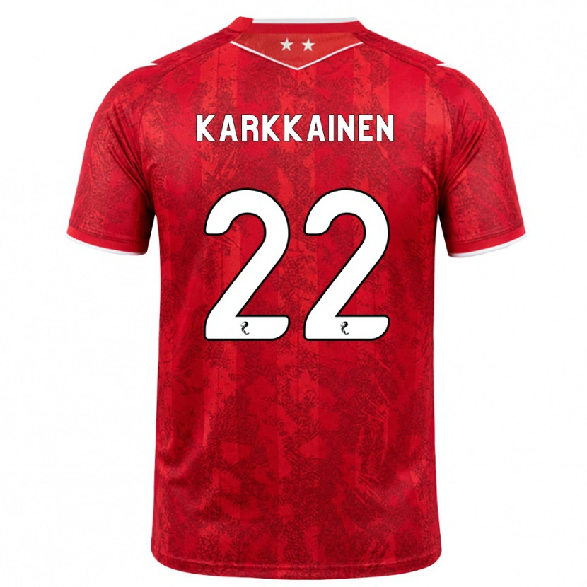 Danxen Mann Elena Kärkkäinen #22 Rød Hvit Hjemmetrøye Drakt Trøye 2026/27 Skjorter T-Skjorte