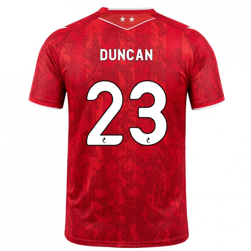Danxen Mann Ryan Duncan #23 Rød Hvit Hjemmetrøye Drakt Trøye 2026/27 Skjorter T-Skjorte