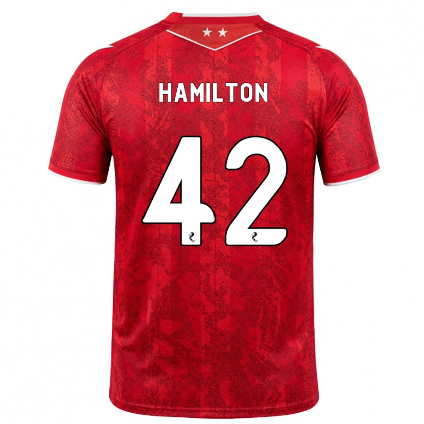 Danxen Mann Brendan Hamilton #42 Rød Hvit Hjemmetrøye Drakt Trøye 2026/27 Skjorter T-Skjorte
