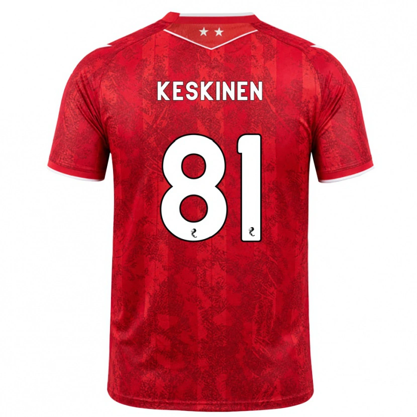 Danxen Mann Topi Keskinen #81 Rød Hvit Hjemmetrøye Drakt Trøye 2026/27 Skjorter T-Skjorte