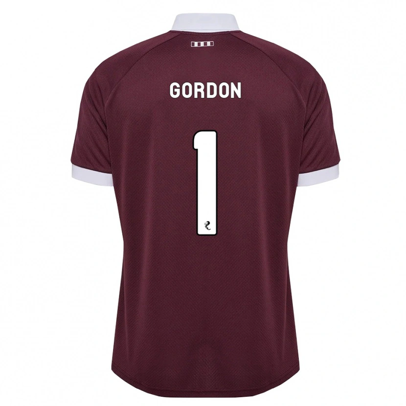 Danxen Mann Craig Gordon #1 Burgunder Hvit Hjemmetrøye Drakt Trøye 2026/27 Skjorter T-Skjorte