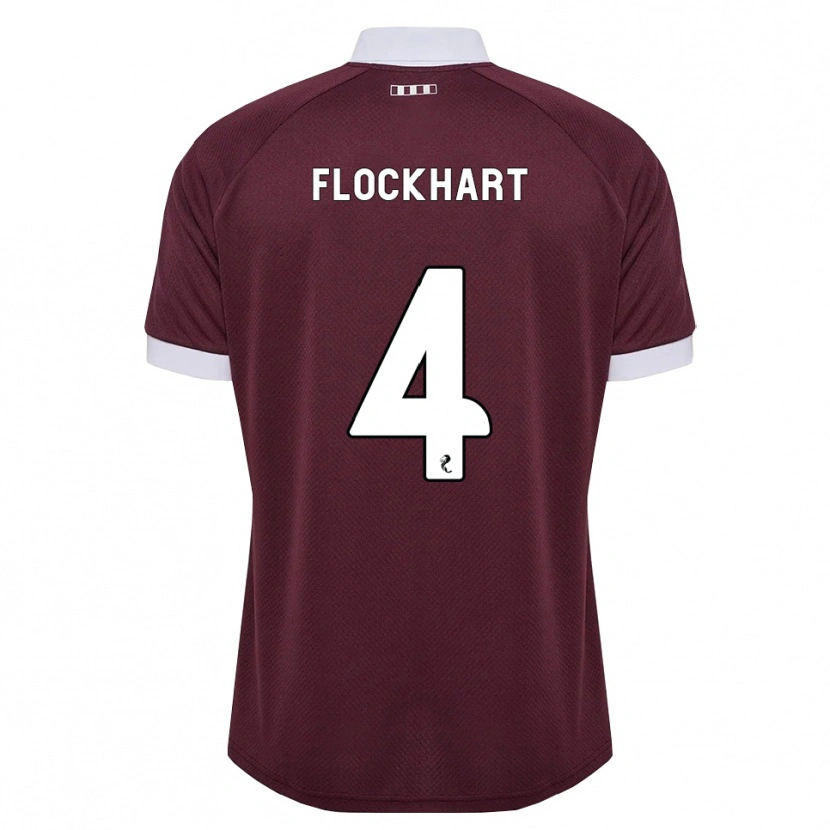Danxen Mann Robbie Flockhart #4 Burgunder Hvit Hjemmetrøye Drakt Trøye 2026/27 Skjorter T-Skjorte